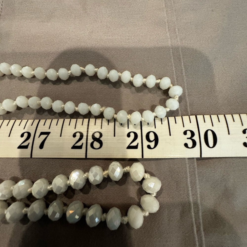 White beads necklaces